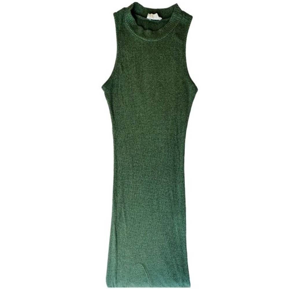 Long Green Dress with Slit